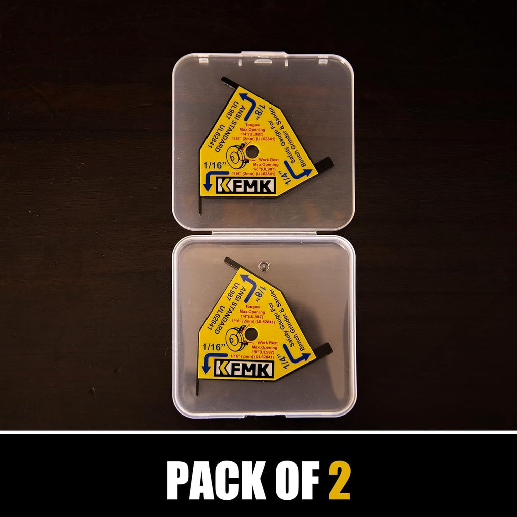 Bench Grinder & Belt Sander Safety Gauge, Pack of 2