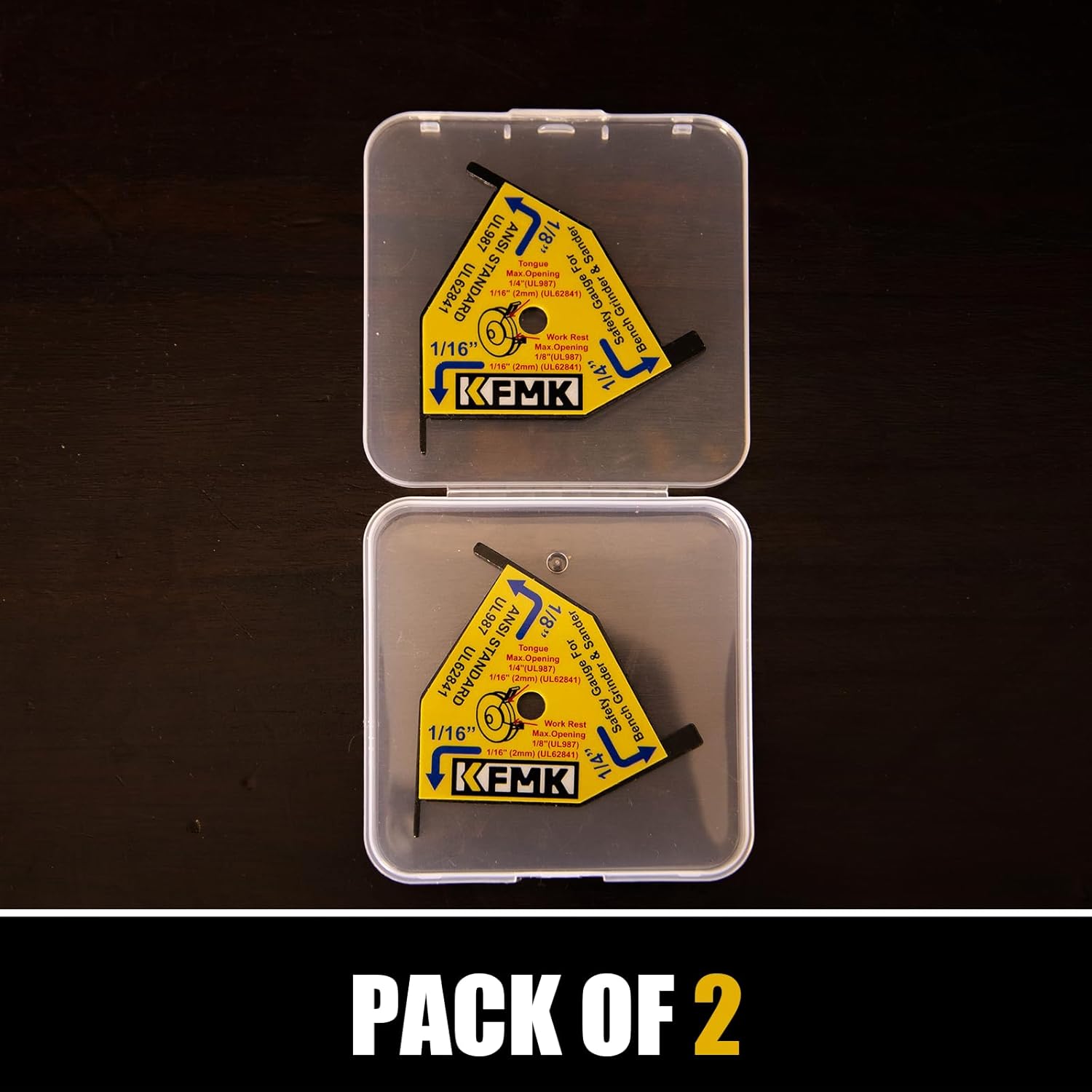 Bench Grinder & Belt Sander Safety Gauge, Pack of 2