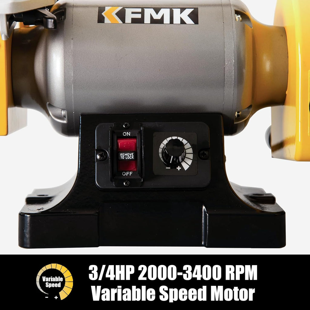 Variable Speed 1" x 30" Belt & 6" Disc Sander Combo, 3/4 HP Direct-Drive Motor, 2000–3400 RPM Disc / 1909–3248 SFPM Belt