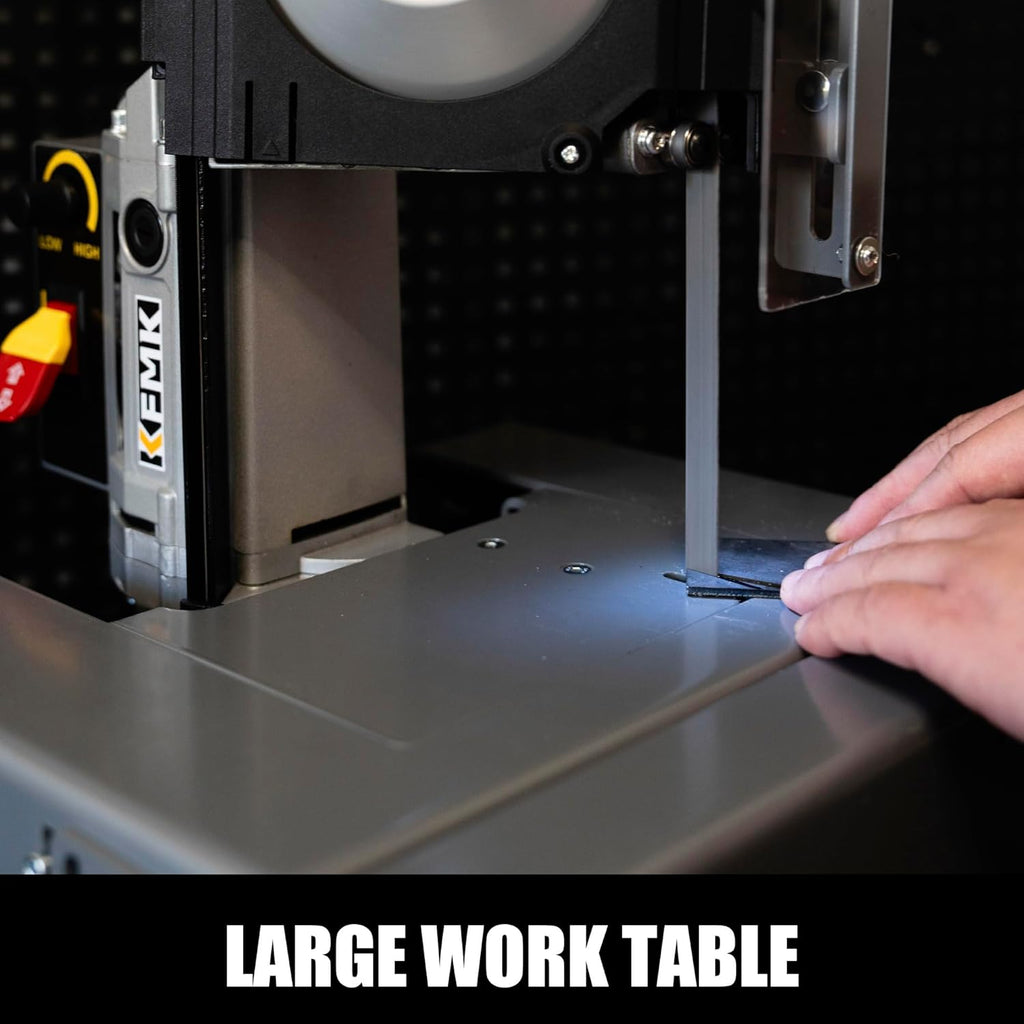 10A Variable Speed Metal Band Saw with Large Workbench, 5" Cutting Capacity, Adjustable Speed 137-472 FPM
