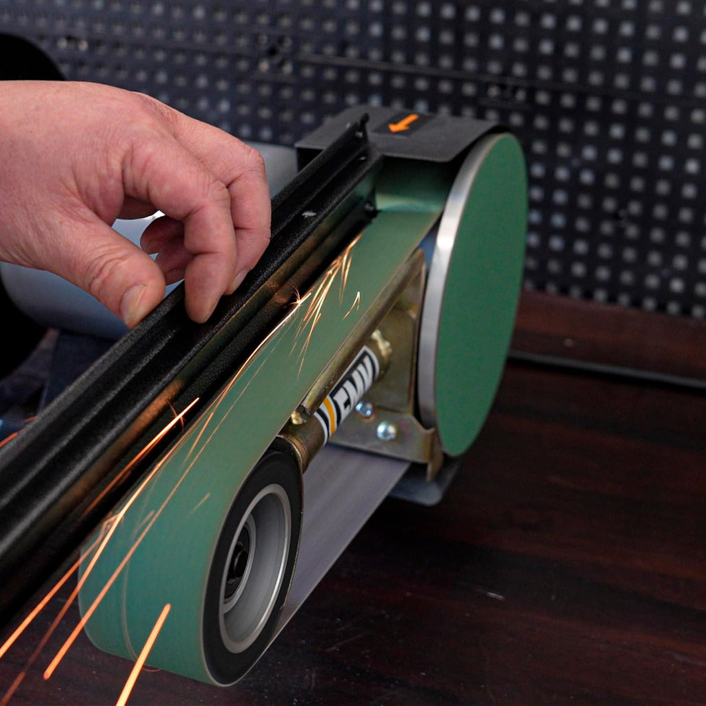 2“x 36" Belt Sander Attachment for Bench Grinder, 2x36-inch Belt and 7-inch Disc