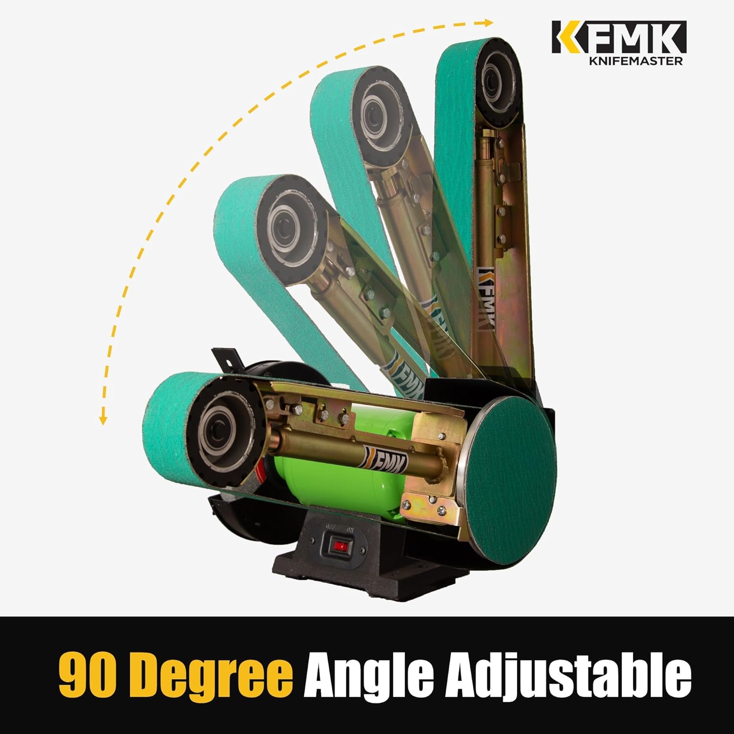 2"x48" Belt Grinder Attachment for Bench Grinders, 2x48 Inch Belt and 7 Inch Disc Sander Attachment for Bench Grinders with 5/8" Arbor