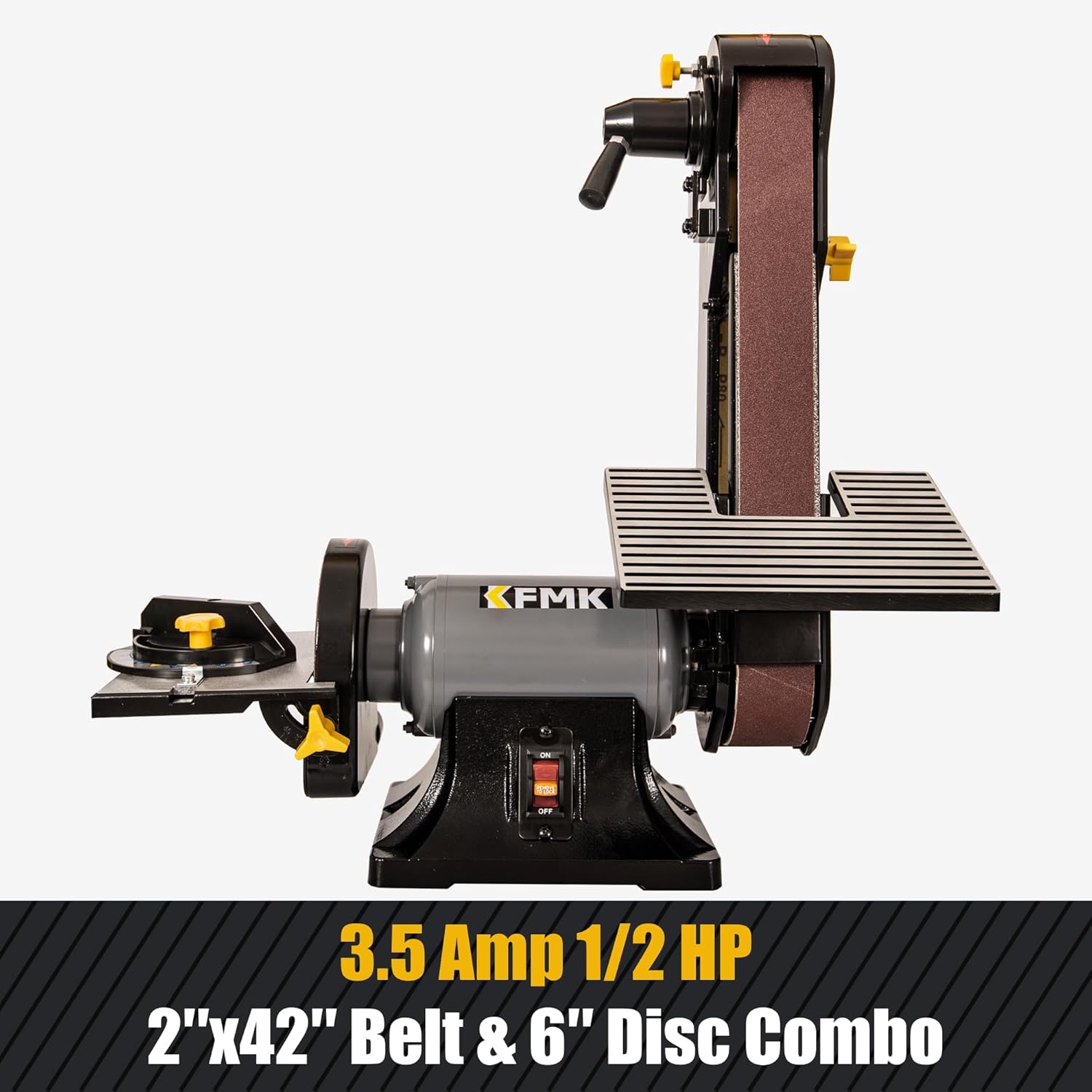 2x42 in. Belt Sander & 6" Disc Sander Combo, 3.5Amp Bench & 1/2HP Belt Sander