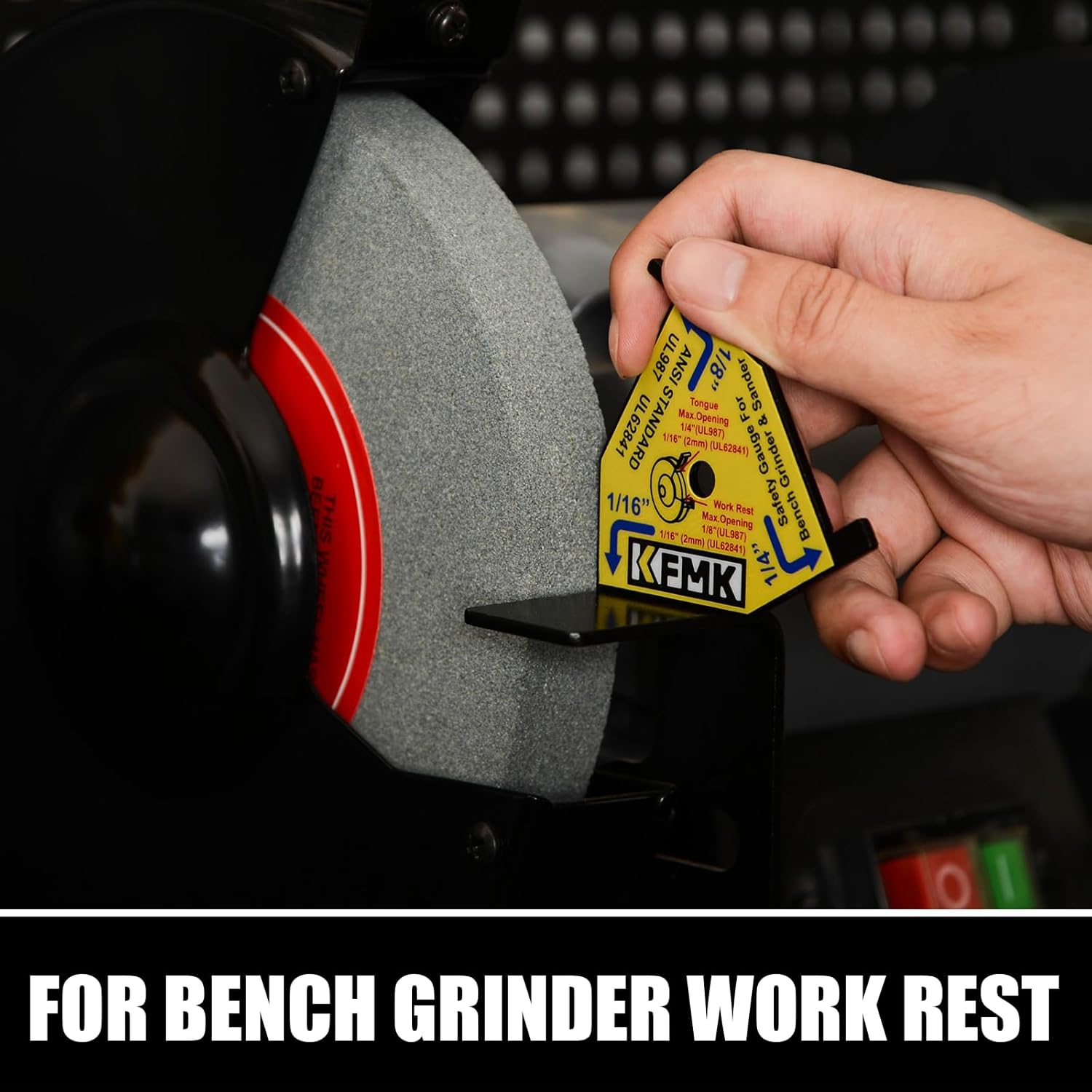 Bench Grinder & Belt Sander Safety Gauge, Pack of 2