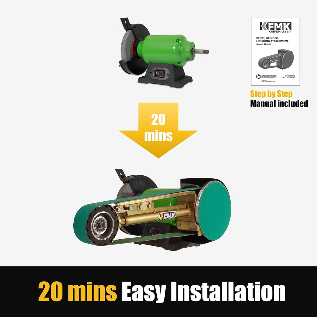 2"x48" Belt Grinder Attachment for Bench Grinders, 2x48 Inch Belt and 7 Inch Disc Sander Attachment for Bench Grinders with 5/8" Arbor