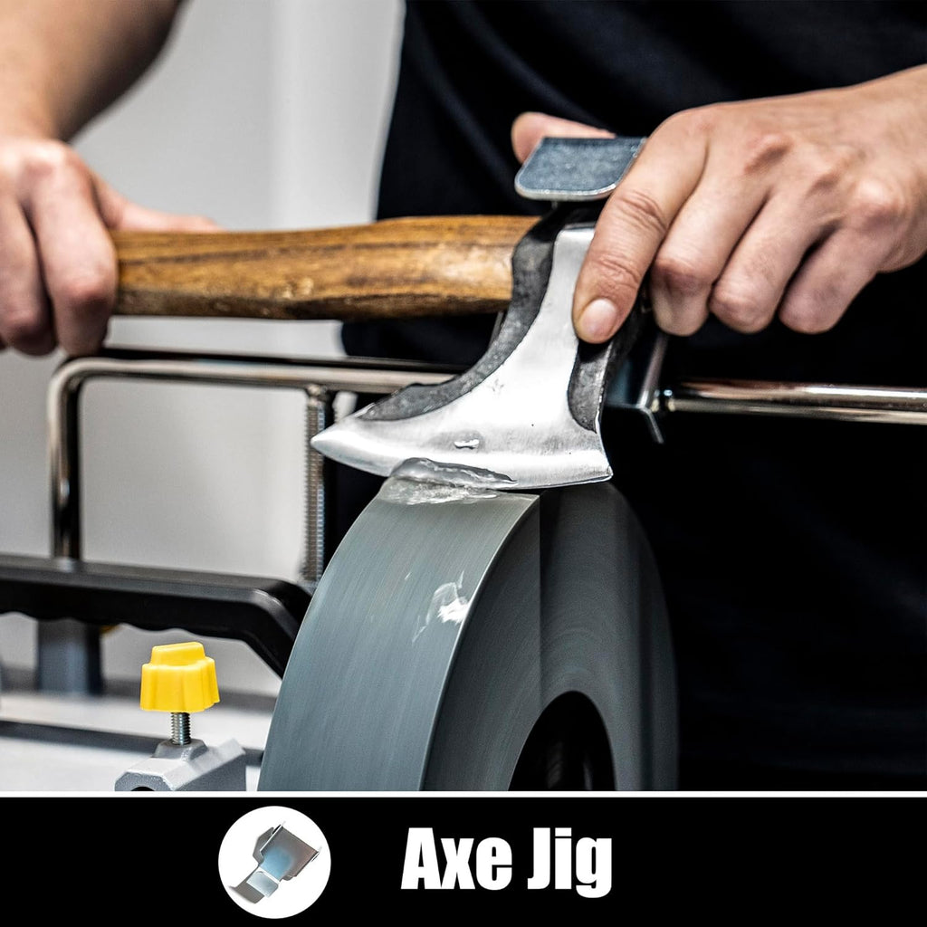 Sharpening Accessory Kit for Wet Sharpening System, Long knife Jig, Short Knife JIg, Axe Jig, and scissors jig, Compatible with Tormek, Wen, KFMK, Bucktool, Jet Wet Sharpener and Bench Grinders